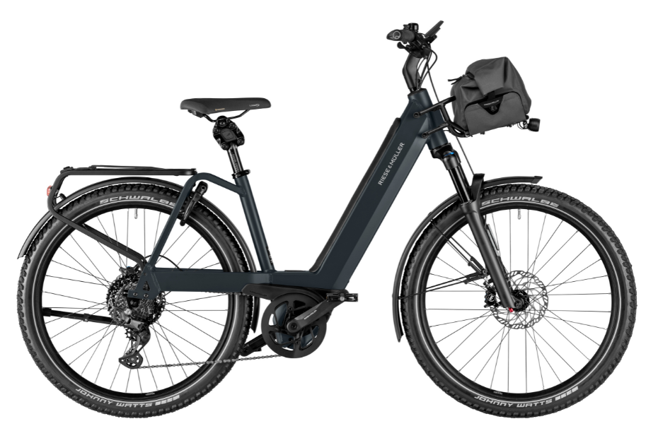 Nevo4 GT Touring with front rack and bag