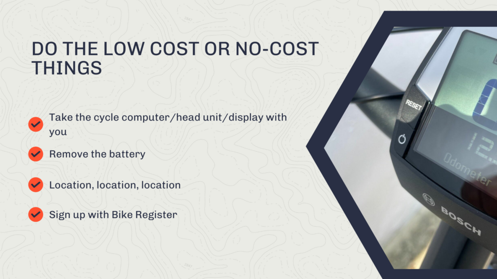 low cost things to secure your e-bike