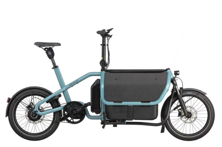 Riese and Muller Carrie Cargo Ebike Vario with Flex Box in aqua colour