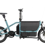 Riese and Muller Carrie Cargo bike flex box in aqua colour with vario spec