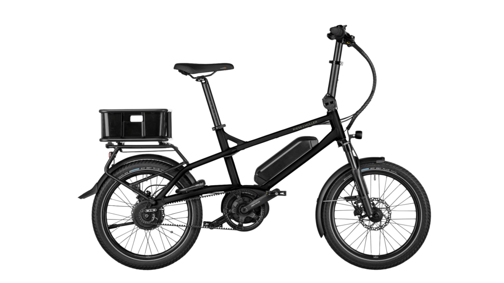 Riese and Muller Tinker2 in Black Matt with cargo platform (optional extra)